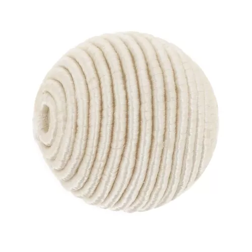 Perlina rivestita di filo di cotone da 10 mm - Avorio x1