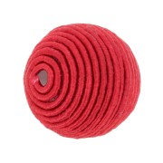 Perlina rivestita di filo di cotone da 10 mm - Rosso x1
