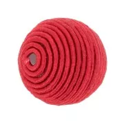 Perlina rivestita di filo di cotone da 10 mm - Rosso x1