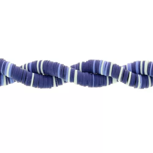 Perla in pasta polimerica 8x1 mm - Mix Multi-blue x39cm