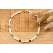 Perline rondelle in pasta polimerica Heishi 6x1mm Mix Rosa - Rosso - Bianco x39cm