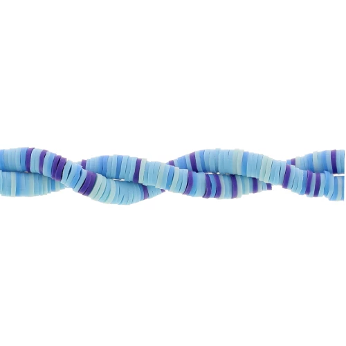 Perla in pasta polimerica 6x1 mm - Mix Multi-blue x39cm