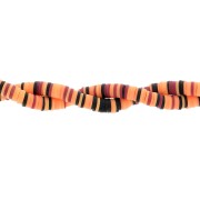 Perline rondelle in pasta polimerica Heishi 6x1mm Mix Multi-arancio - Nero x39cm|raw }}