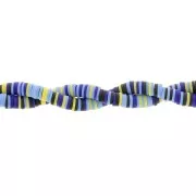 Perle rondelle in pasta polimerica Heishi 6x1 mm - Mix Multi-blu - Giallo x39cm