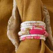 Perline rondelle in pasta polimerica Heishi 6x1 mm - Mix Multi-blu - Giallo x39cm