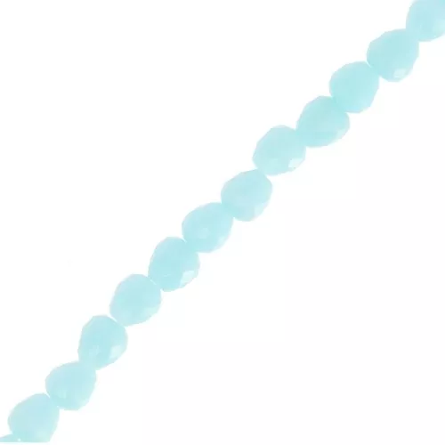 Perle di vetro sfaccettate 4x4mm - Azzurro x43cm
