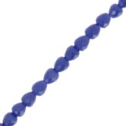 Perle di vetro sfaccettate 4x4mm - Blu scuro x43cm|raw }}