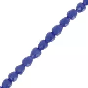 Perle di vetro sfaccettate 4x4mm - Blu scuro x43cm