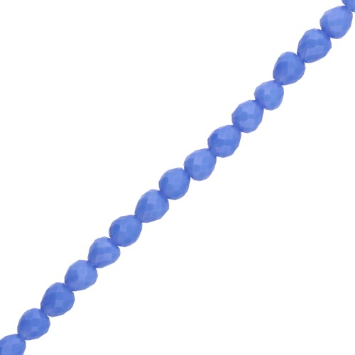 Perle di vetro sfaccettate 4x4mm - Royal Blue x43cm