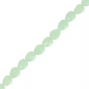 Perle di vetro sfaccettate 4x4mm - Menta x43cm