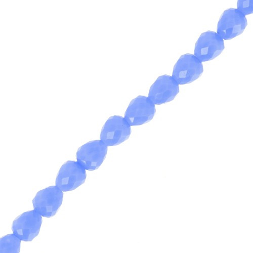 Perle di vetro sfaccettate 4x4 mm - Azzurro x43 cm