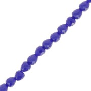 Perle di vetro sfaccettate 4x4 mm - blu navy x43 cm|raw }}