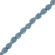 Perle di vetro sfaccettate 4x4mm - Blu Grigio x43cm|raw }}