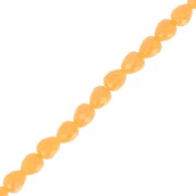 Perla in vetro sfaccettato 4x4 mm - Giallo miele scuro x43cm