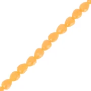 Perla in vetro sfaccettato 4x4 mm - Giallo miele scuro x43cm