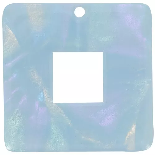 Pendente quadrato acetato 29,5x29,5 mm - Perla blu cielo x1