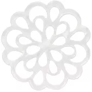 Distanziatore a fiore in acetato da 23 mm - Bianco perlato x1