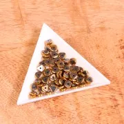 Rondelle ondulate Heishi - wavy - imitazione Ematite 6x1,7 mm - Golden x39cm