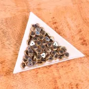 Rondelle ondulate Heishi - wavy - imitazione Ematite 6x1,7 mm Golden x39cm