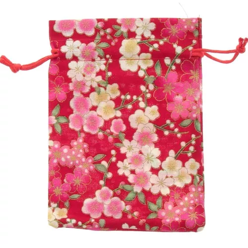 Sacchetto di iuta fiori - 95x140 mm - Rosso - Rosa x1