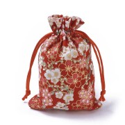 Sacchetto di iuta fiori - 95x140 mm - Rosso - Rosa x1