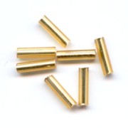 Tubi di perle Preciosa 6,5x2 mm rivestiti in oro e argento x20g|raw }}