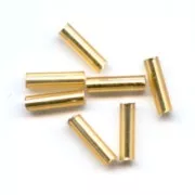 Perla Preciosa, tubi 6,5x2 mm, oro con rivestimento in argento, 20 g