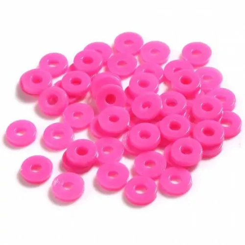 Perla di plastica 6x1 mm - Rosa confetto x1.8g