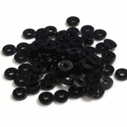 Perla di plastica Heishi 6x1 mm - Nero x1.8g