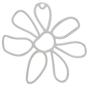 Pendente fiore traforato 33x35 mm - Acciaio inox 316L x2|raw }}