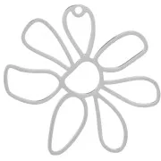 Pendente fiore traforato 33x35 mm - Acciaio inox 316L x2