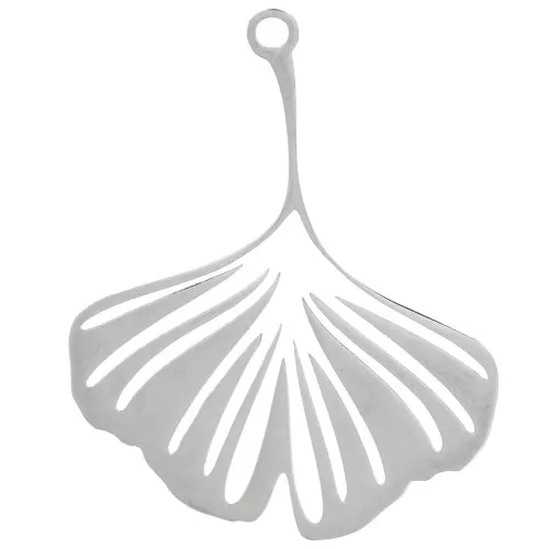 Pendente Ginkgo 26,5x21 mm - Acciaio inossidabile 304 x1