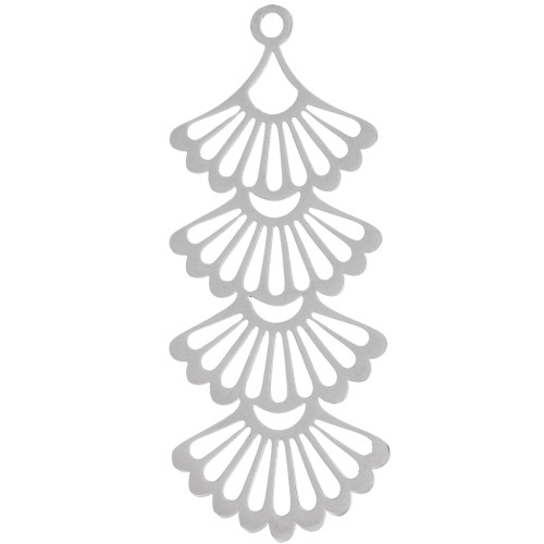 Pendente ventaglio multiplo 41x17 mm - Acciaio inox 304 x1