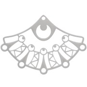 Pendente ventaglio 26x37 mm - Acciaio inox 304 x1