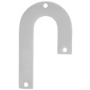 Pendente candela asimmetrico 35x21 mm - Acciaio inox 304 x1