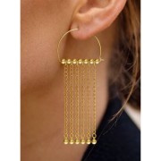 Orecchini a cerchio a mezzaluna da decorare 12x17 mm per tessitura - Argento 925 x2