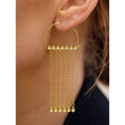 Orecchini a cerchio a mezzaluna 16x22 mm per tessitura - Argento 925 x2