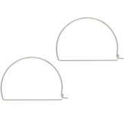 Orecchini a cerchio da decorare a mezzaluna 20x28 mm per tessitura - Argento 925 x2|raw }}