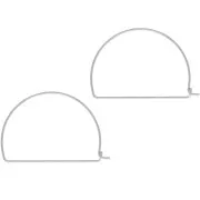 Orecchini a cerchio da decorare a mezzaluna 20x28 mm per tessitura - Argento 925 x2