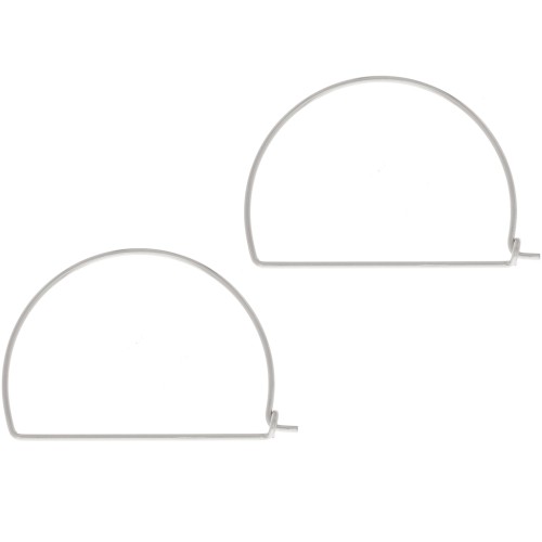 Orecchini a cerchio da decorare a mezzaluna 20x28 mm per tessitura - Argento 925 x2