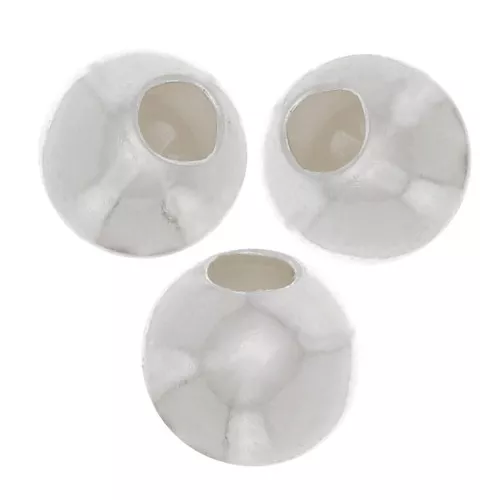 Perline stopper 3 mm con foro 0,6 mm in argento 925 x100