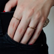 Anello 3 anelli intrecciati - Misura 50 - Gold filled x1