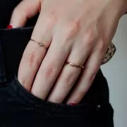 Anello Spinner - Anello antistress - Misura 52 -Gold filled x1