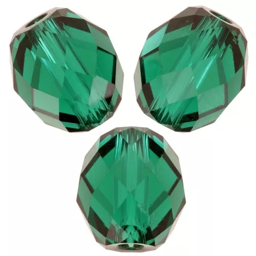 Olives Briolettes PureCrystal 5044 perles olives 5x4 mm - Emerald x1