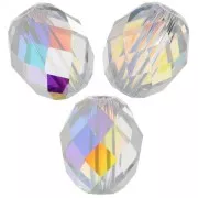 Olives Briolettes PureCrystal 5044 perles olives 5x4 mm - Crystal AB x1