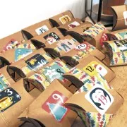Calendario dell'Avvento fai da te - 24 Berlingot da decorare x1