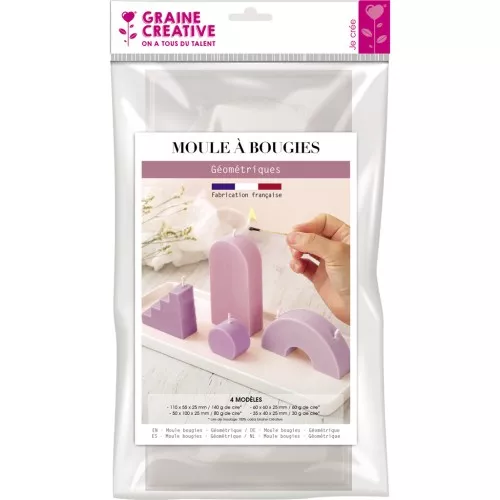 Stampo per candele - 4 forme - Graine créative - Geometrico x1