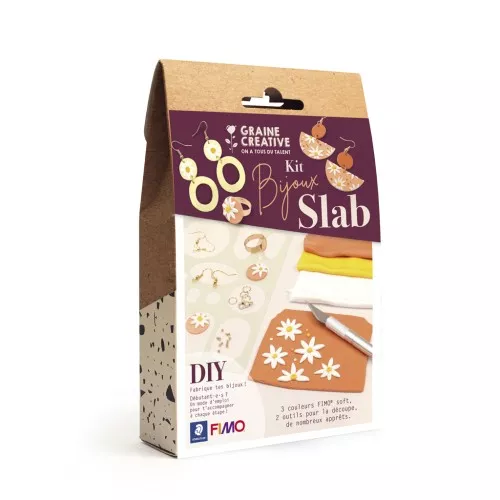 Kit di modellazione Fimo - Gioielli Slab fiori