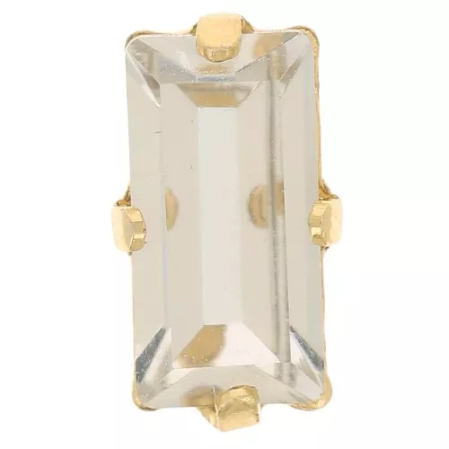 Cristallo incastonato Aurora A4500 Baguette 10x5 mm - Dorato - Crystal x1