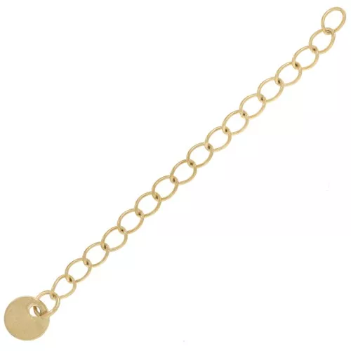 Catena di estensione rombo da 58 mm e medaglia Acciaio inox 304L dorato x1